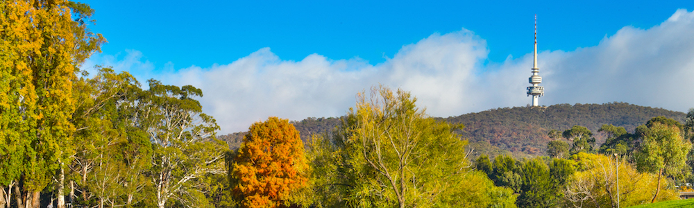 A view of the Telstra Tower and Black Mountain, Canberra, Australia