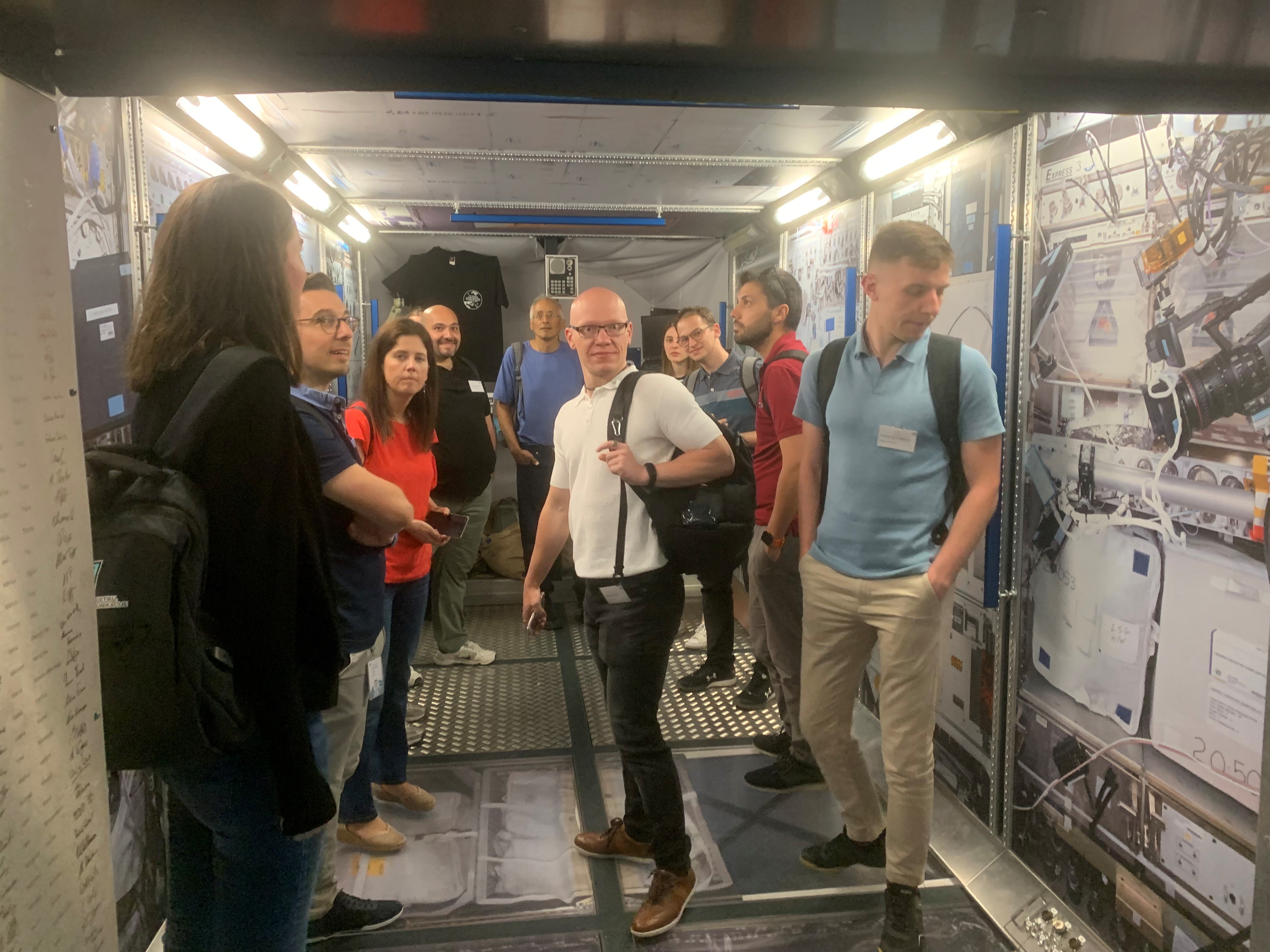Visit to the German Space Operation Center, Columbus Module Mockup.